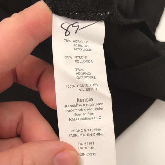 Kensie animal print sweater blouse XL black Grey - Picture 8 of 8